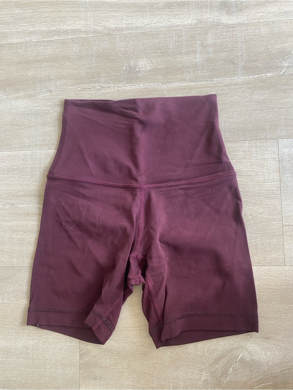 LULULEMON Align High-Waist Burgundy Women’s Bike Shorts